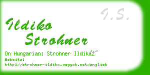 ildiko strohner business card